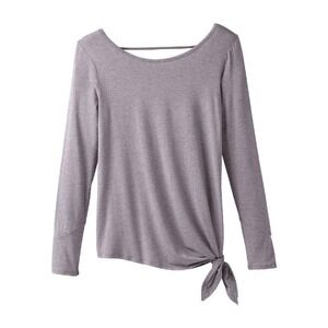 Prana Olson Long Sleeve Tie Hem Top Casual Everyday Blouse